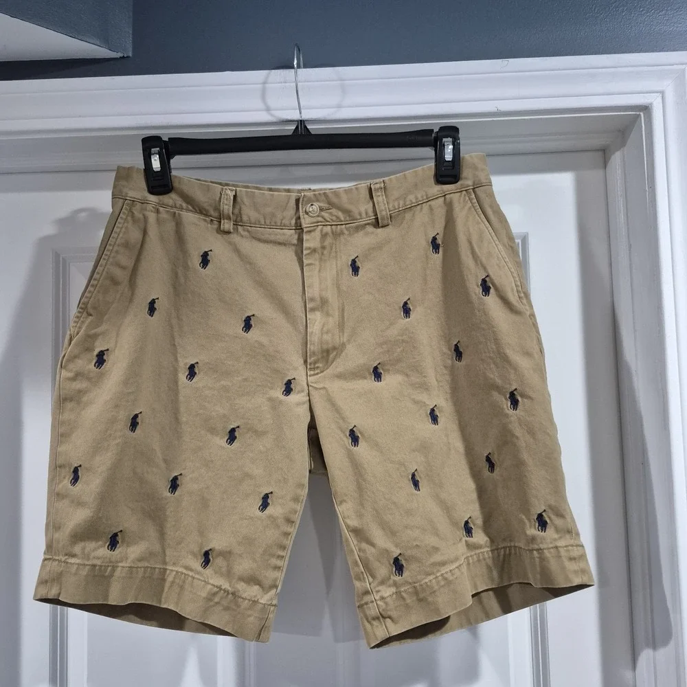 Polo Ralph Lauren Shorts Mens 35 Khaki Tan Classic Fit 9